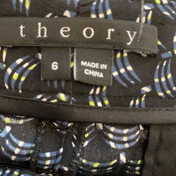 Theory women’s silk pants pockets, pleated black blue new without tag, size 30 - Picture 2 of 14
